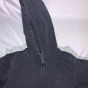 Fly Racing Genuine Racing Hoodie Grey Snow Wash